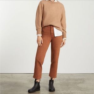 Everlane The way high jean SZ 25R rust brown